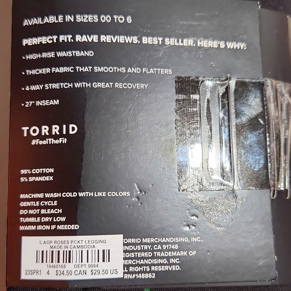 ❤️NWT VINTAGE TORRIID LEGGING - POCKETS ROSE PRINT FLORAL PRINT - PLUS SIZE - Picture 6 of 9